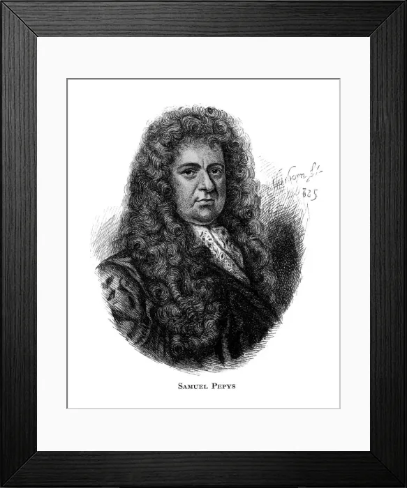 Framed Print : Samuel Pepys, English diarist, (19th century) Framed Print : Samuel Pepys, English diarist, (19th century)