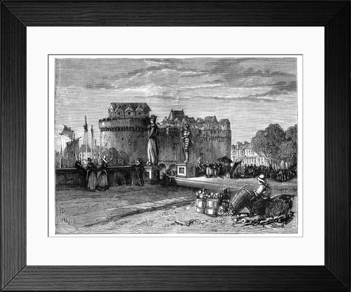 Framed Print : Nantes, on the Loire, France, c1890 Framed Print : Nantes, on the Loire, France, c1890