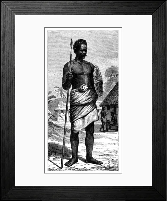 Framed Print : Malagasy Warrior, 19th century. Artist: Gerome Staal Framed Print : Malagasy Warrior, 19th century. Artist: Gerome Staal