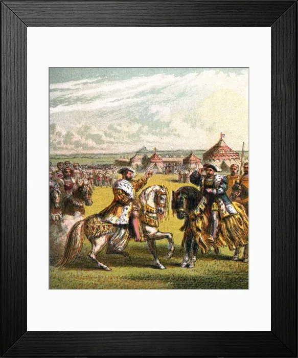 Framed Print : The Field Of The Cloth Of Gold, 1520, (c1850) Framed Print : The Field Of The Cloth Of Gold, 1520, (c1850)