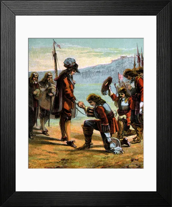 Framed Print : Charles II and General Monck, c1660, (c1850) Framed Print : Charles II and General Monck, c1660, (c1850)