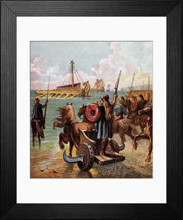 Framed Print : The Romans Conquer Britain, (c1850) Framed Print : The Romans Conquer Britain, (c1850)