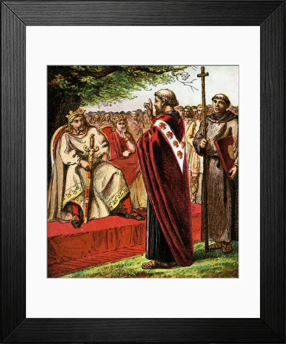 Framed Print : Saint Augustine And The Saxons, (c1850) Framed Print : Saint Augustine And The Saxons, (c1850)