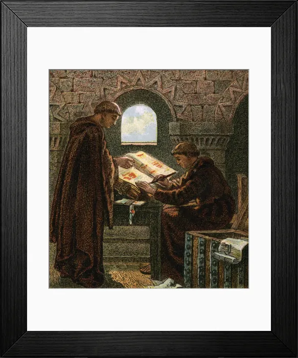 Framed Print : Domesday Book, (c1850) Framed Print : Domesday Book, (c1850)