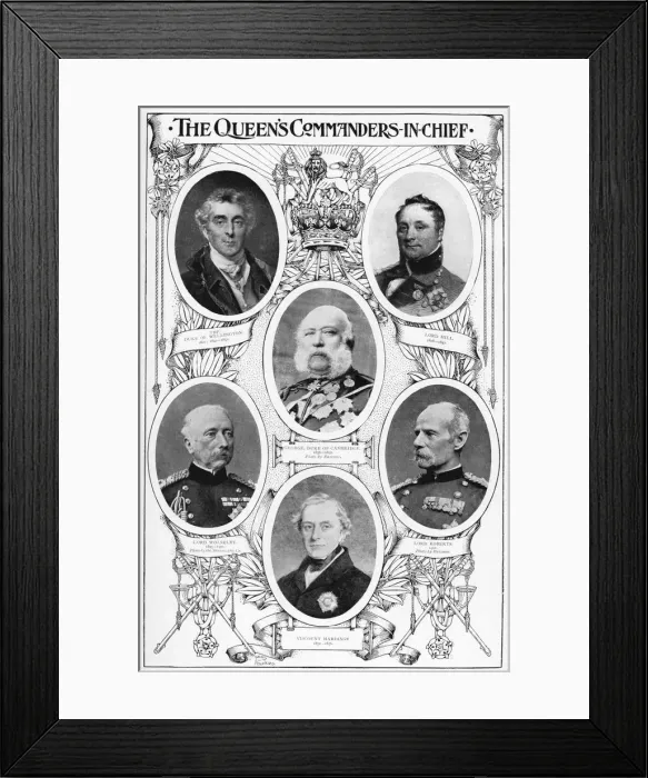 Framed Print : Queen Victorias commanders in chief, 1901 Framed Print : Queen Victorias commanders in chief, 1901