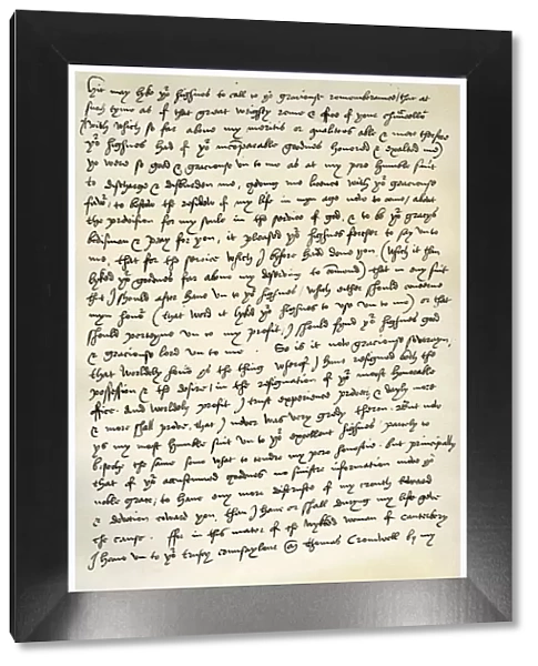 Letter from Sir Thomas More to Henry VIII, 5th March 1534. Artist: Sir Thomas More