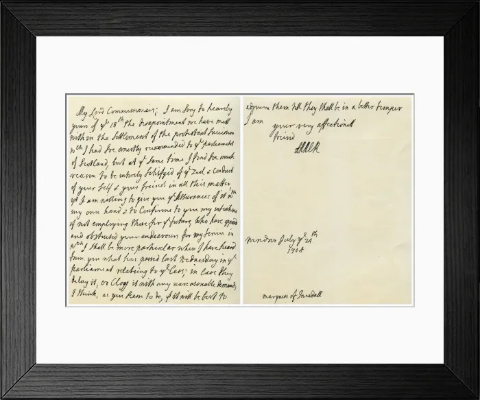 Framed Print : Letter from Queen Anne to John Hay, Marquess of Tweeddale, 24th July 1704. Artist: Queen Anne Framed Print : Letter from Queen Anne to John Hay, Marquess of Tweeddale, 24th July 1704. Artist: Queen Anne