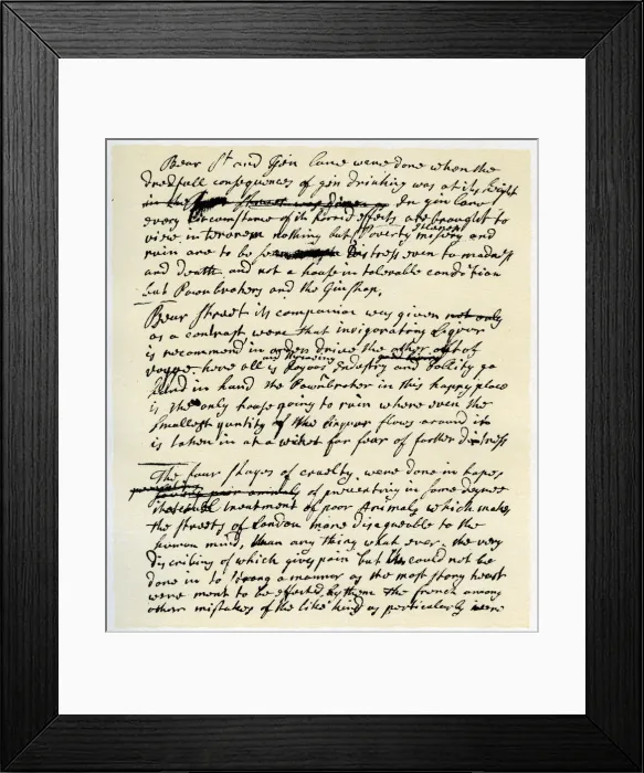 Framed Print : Notes by William Hogarth, c1751. Artist: William Hogarth Framed Print : Notes by William Hogarth, c1751. Artist: William Hogarth