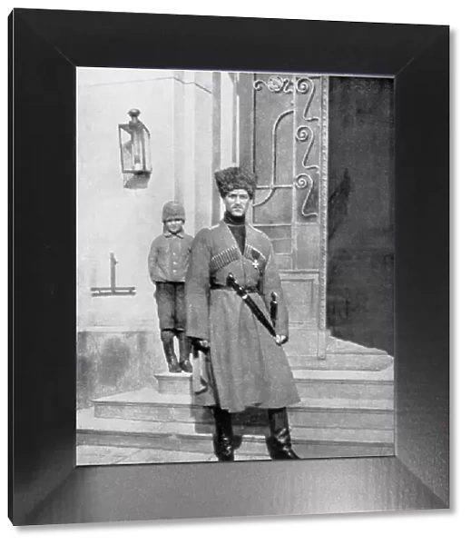 Grand Duke Michael Alexandrovich of Russia in cossack uniform, 1917