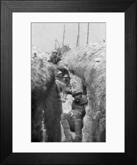 Framed Print : Stretcher-bearers in a trench, south of Cornillet, First World War, 20 May 1917 Framed Print : Stretcher-bearers in a trench, south of Cornillet, First World War, 20 May 1917
