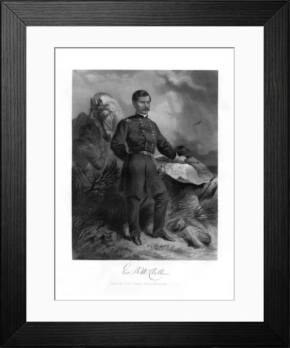 Framed Print : General GB McClellan, American Civil War major general, 1862-1867. Artist: Felix Octavius Carr Darley Framed Print : General GB McClellan, American Civil War major general, 1862-1867. Artist: Felix Octavius Carr Darley