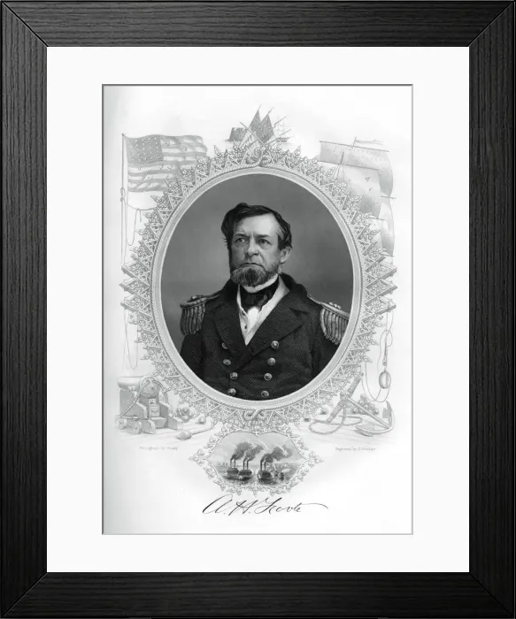 Framed Print : Andrew Hull Foote, American Civil War admiral, 1862-1867. Artist: G Stodart Framed Print : Andrew Hull Foote, American Civil War admiral, 1862-1867. Artist: G Stodart