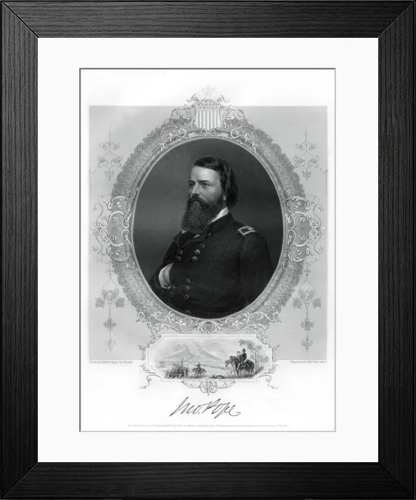 Framed Print : John Pope, Union general in the American Civil War, 1862-1867 Framed Print : John Pope, Union general in the American Civil War, 1862-1867