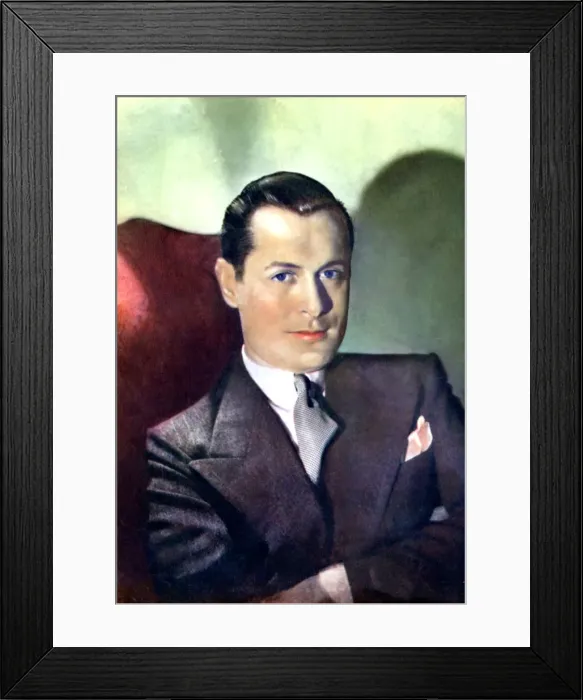 Framed Print : Robert Montgomery, American actor and film director, 1934-1935