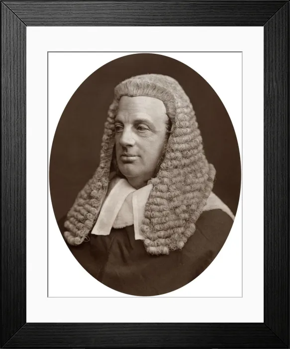 Framed Print : Right Hon Sir William Baliol Brett, Judge of the Court of Appeal, 1877. Artist: Lock & Whitfield Framed Print : Right Hon Sir William Baliol Brett, Judge of the Court of Appeal, 1877. Artist: Lock & Whitfield