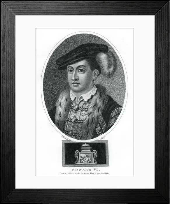 Framed Print : Edward VI, King of England, (1804). Artist: J Chapman Framed Print : Edward VI, King of England, (1804). Artist: J Chapman