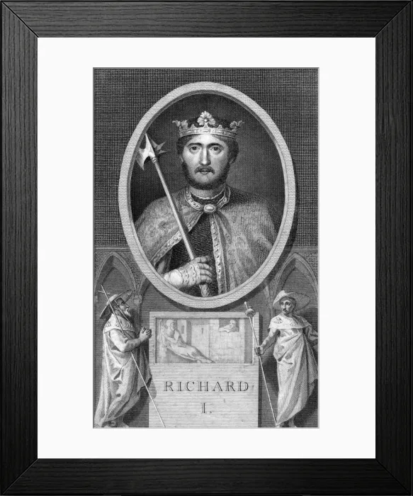 Framed Print : Richard I King of England, (1788). Artist: Thornthwaite Fitzgerald Framed Print : Richard I King of England, (1788). Artist: Thornthwaite Fitzgerald