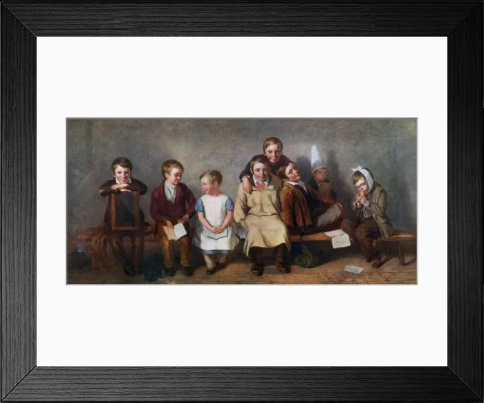 Framed Print : The Smile, 1842, (1912). Artist: Thomas Webster Framed Print : The Smile, 1842, (1912). Artist: Thomas Webster