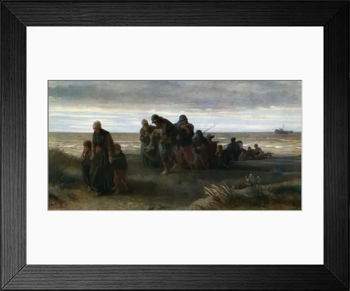 Framed Print : Fishermen carrying a Drowned Man, c1861, (1912). Artist: Jozef Israels Framed Print : Fishermen carrying a Drowned Man, c1861, (1912). Artist: Jozef Israels