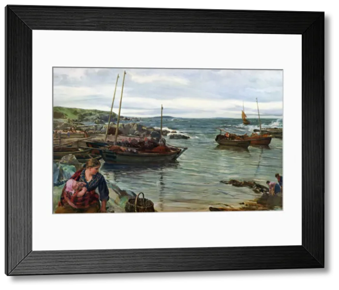 Framed Print : Home with the Tide, 1880, (1912). Artist: James Clarke Hook Framed Print : Home with the Tide, 1880, (1912). Artist: James Clarke Hook
