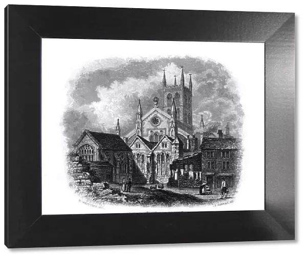 St Saviours Church, Southwark, London, 1829. Artist: J Rogers