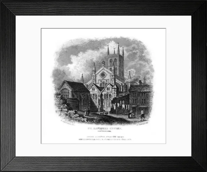 Framed Print : St Saviours Church, Southwark, London, 1829. Artist: J Rogers Framed Print : St Saviours Church, Southwark, London, 1829. Artist: J Rogers