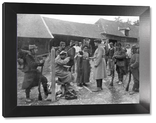 Captured German prisoners, France, August 1914