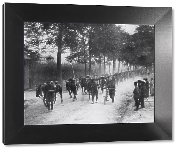 British cavalry lancers, France, 1914