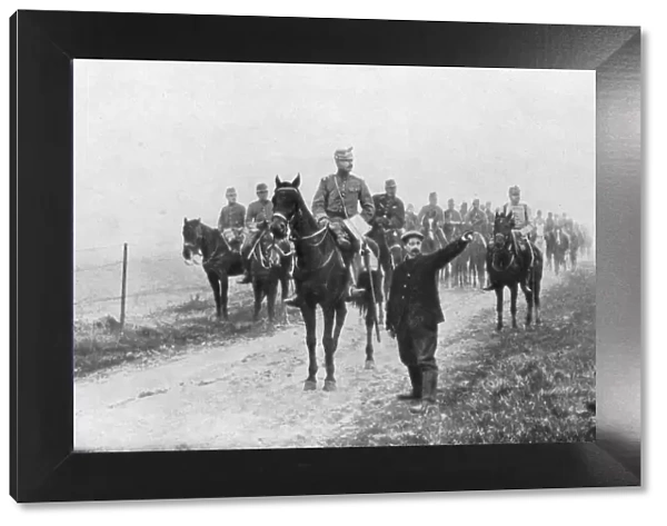 French cavalry on a reconnaissance mission, Somme, France, 1914
