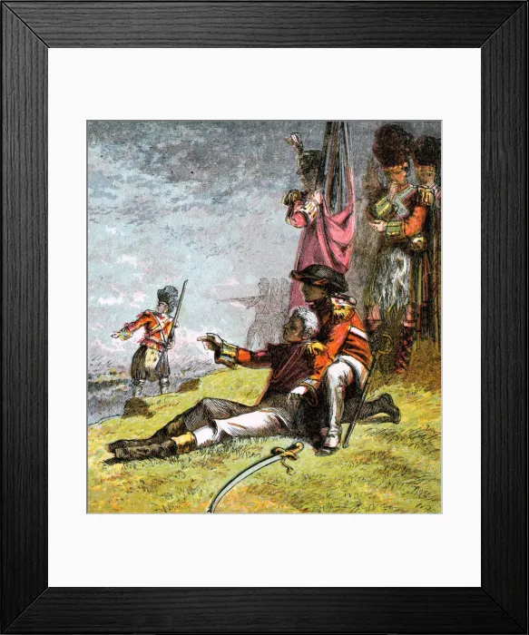 Framed Print : Death of General Wolfe, 1759 (c1850s) Framed Print : Death of General Wolfe, 1759 (c1850s)