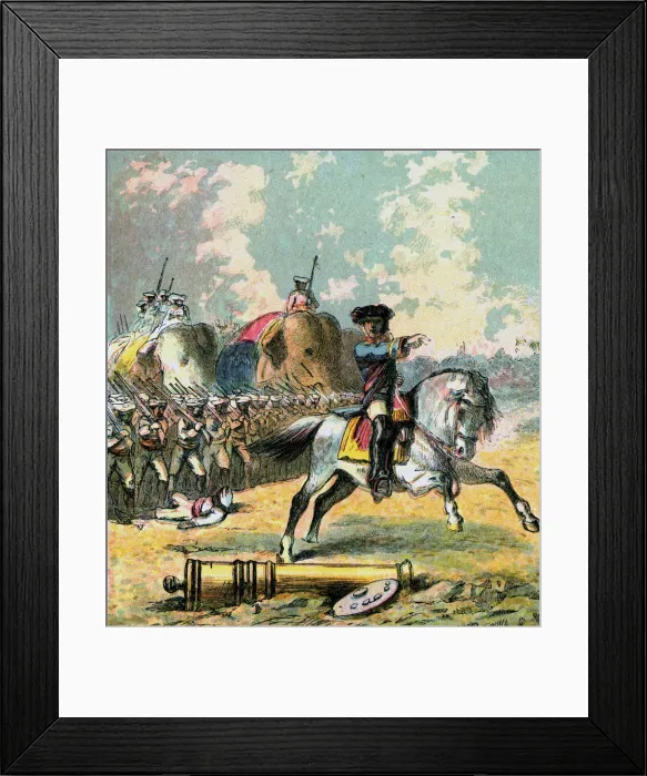 Framed Print : Clives Victories In India, c1850s Framed Print : Clives Victories In India, c1850s