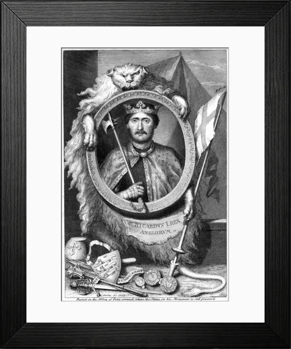 Framed Print : Richard I, King of England. Artist: George Vertue Framed Print : Richard I, King of England. Artist: George Vertue