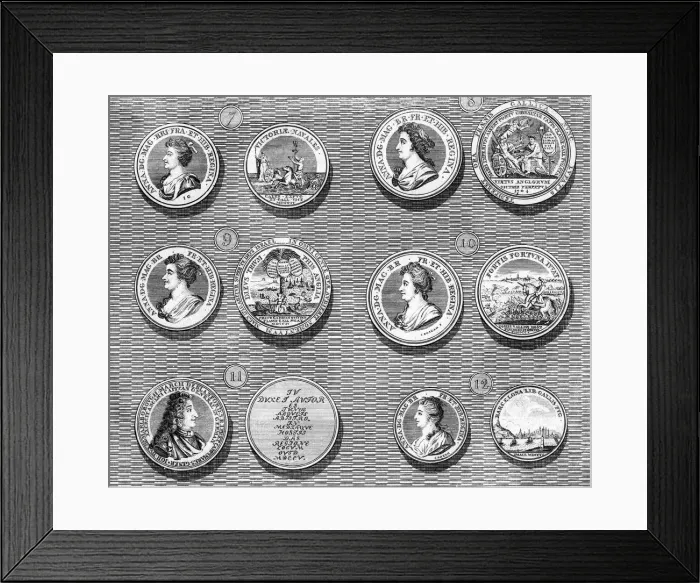 Framed Print : The medals of Queen Anne, 1813. Artist: Goldar Framed Print : The medals of Queen Anne, 1813. Artist: Goldar