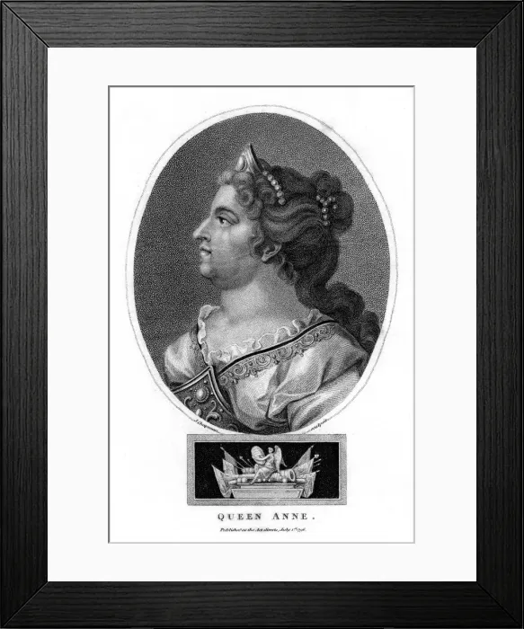 Framed Print : Anne of Great Britain, (1796). Artist: J Chapman Framed Print : Anne of Great Britain, (1796). Artist: J Chapman