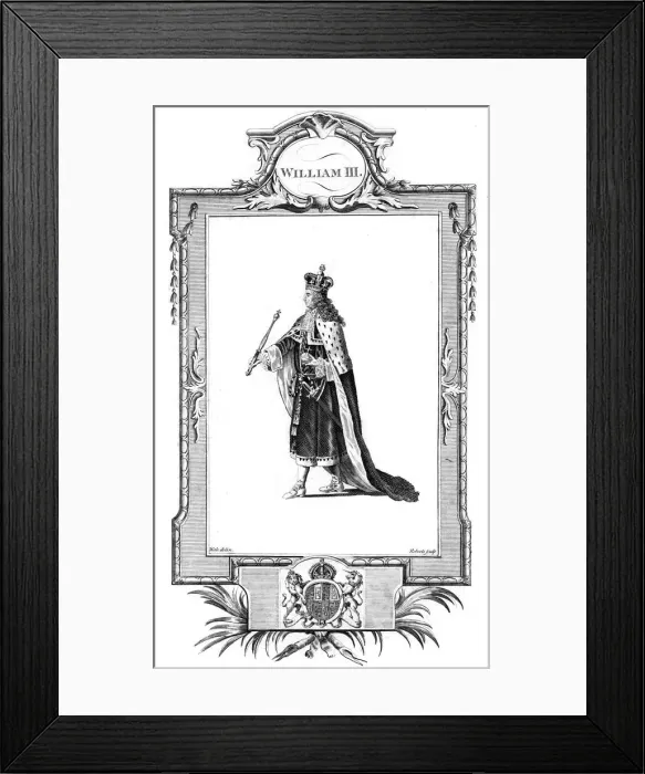 Framed Print : William III, King of England, Scotland and Ireland. Artist: Roberts Framed Print : William III, King of England, Scotland and Ireland. Artist: Roberts