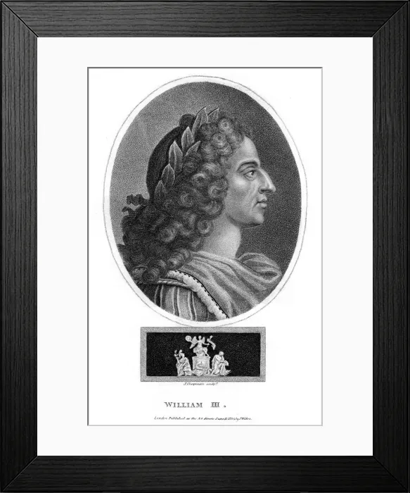 Framed Print : William III, King of England, Scotland and Ireland, (1804). Artist: J Chapman Framed Print : William III, King of England, Scotland and Ireland, (1804). Artist: J Chapman