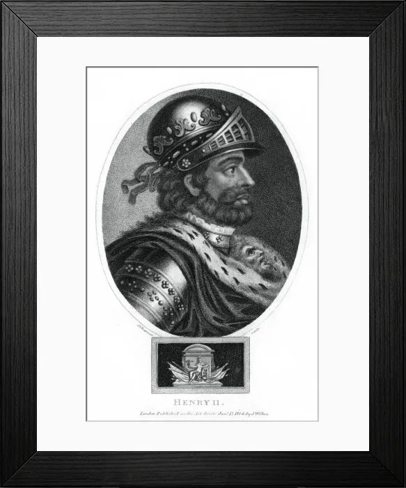 Framed Print : Henry II, King of England, (1804). Artist: J Chapman Framed Print : Henry II, King of England, (1804). Artist: J Chapman