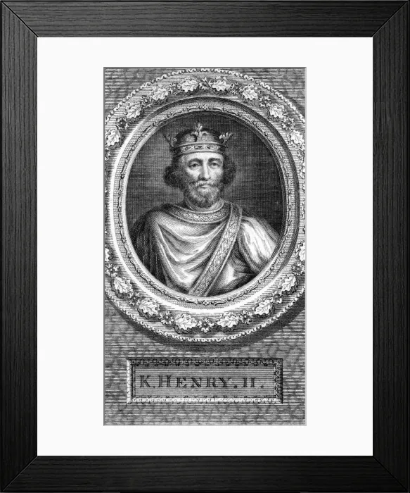 Framed Print : Henry II, King of England. Artist: George Vertue Framed Print : Henry II, King of England. Artist: George Vertue