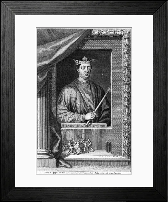 Framed Print : Henry II, King of England, (18th century). Artist: George Vertue Framed Print : Henry II, King of England, (18th century). Artist: George Vertue