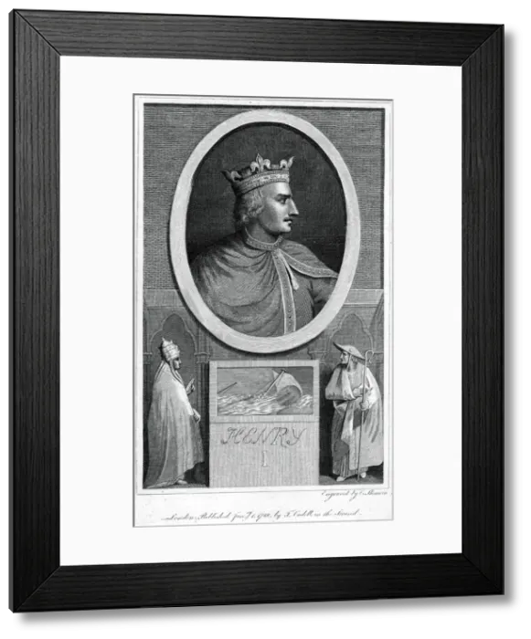 Framed Print : Henry I, King of England, (1788). Artist: Charles Sherwin Framed Print : Henry I, King of England, (1788). Artist: Charles Sherwin
