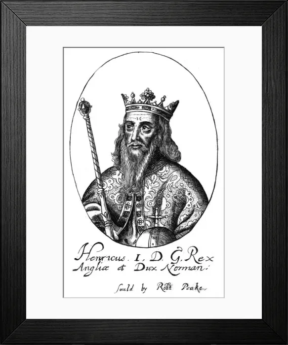Framed Print : Henry I, King of England. Artist: Robert Peake Framed Print : Henry I, King of England. Artist: Robert Peake