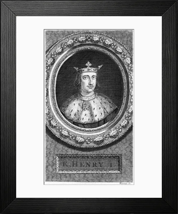 Framed Print : Henry I, King of England. Artist: George Vertue Framed Print : Henry I, King of England. Artist: George Vertue