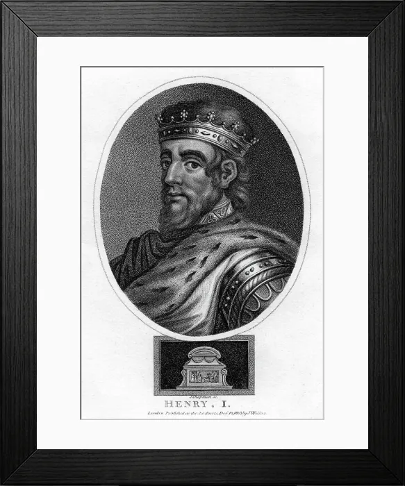 Framed Print : Henry I, King of England, (1803). Artist: J Chapman Framed Print : Henry I, King of England, (1803). Artist: J Chapman