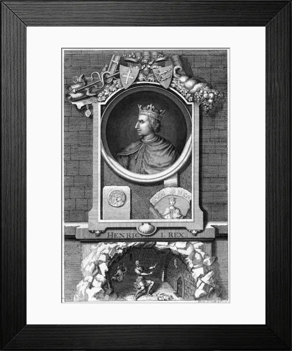 Framed Print : Henry I, King of England. Artist: George Vertue Framed Print : Henry I, King of England. Artist: George Vertue