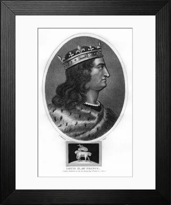Framed Print : Louis IX, King of France, (1805). Artist: J Chapman Framed Print : Louis IX, King of France, (1805). Artist: J Chapman