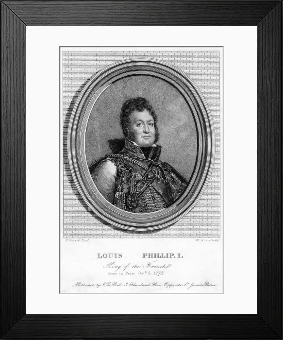 Framed Print : Louis Philippe I, King of France, 19th century. Artist: W Alais Framed Print : Louis Philippe I, King of France, 19th century. Artist: W Alais