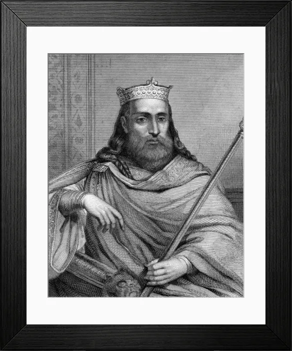 Framed Print : King Clotaire I of the Franks, (19th century). Artist: Weber Framed Print : King Clotaire I of the Franks, (19th century). Artist: Weber