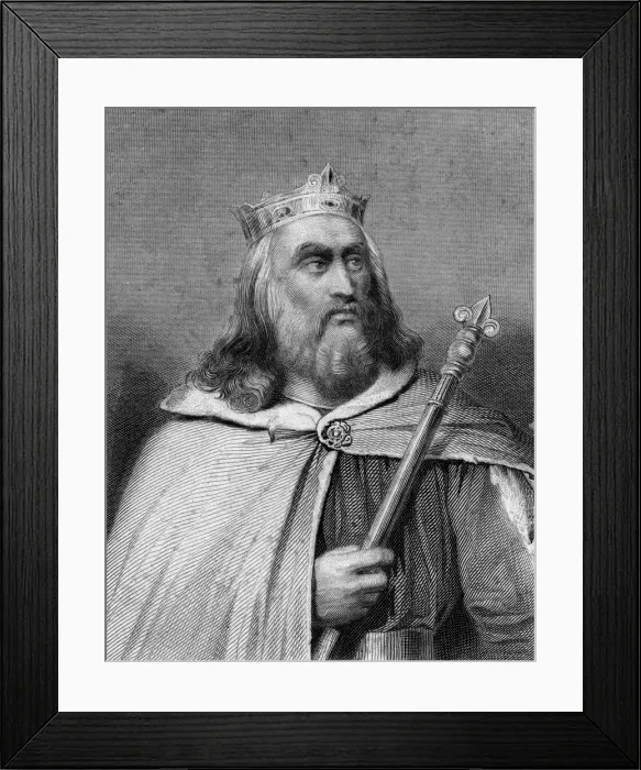 Framed Print : King Clotaire II of the Franks, (19th century). Artist: Weber Framed Print : King Clotaire II of the Franks, (19th century). Artist: Weber