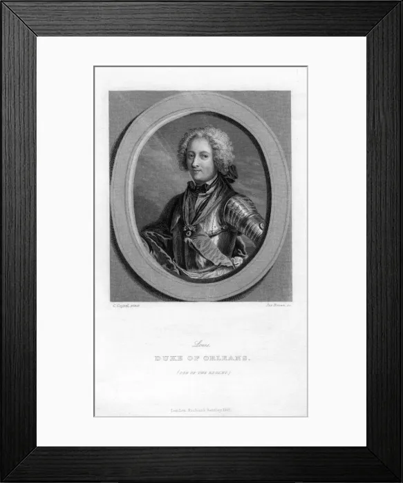 Framed Print : Louis of Bourbon, Duke of Orleans, (1849). Artist: J Brown Framed Print : Louis of Bourbon, Duke of Orleans, (1849). Artist: J Brown