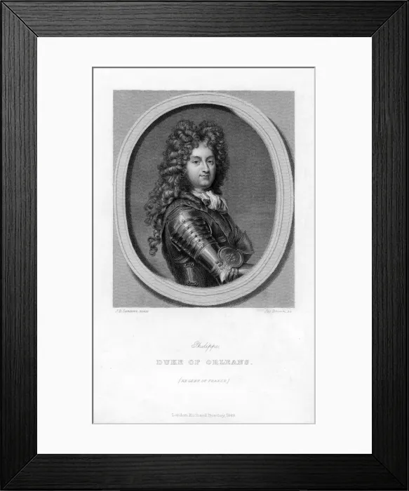 Framed Print : Philippe I, Duke of Orleans, (1849). Artist: J Brown Framed Print : Philippe I, Duke of Orleans, (1849). Artist: J Brown